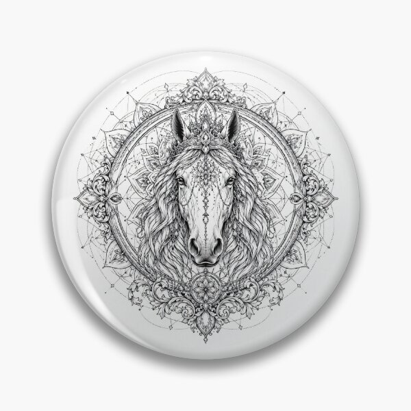 Item preview, Arte Mandala Caballo Real | Ilustración de Caballo Coronado con Geometría Sagrada | Arte Ornamental de Lujo designed and sold by suryabumblee.