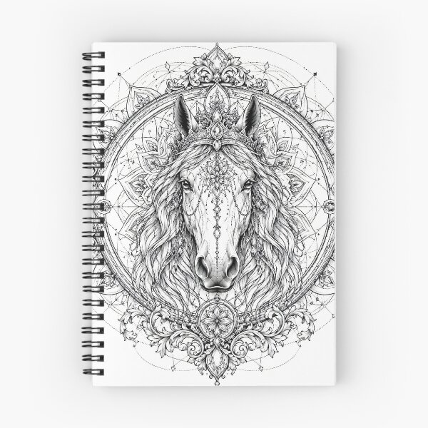 Item preview, Arte Mandala Caballo Real | Ilustración de Caballo Coronado con Geometría Sagrada | Arte Ornamental de Lujo designed and sold by suryabumblee.
