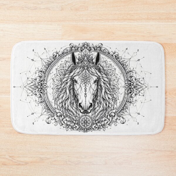 Item preview, Arte Mandala Caballo Real | Ilustración de Caballo Coronado con Geometría Sagrada | Arte Ornamental de Lujo designed and sold by suryabumblee.