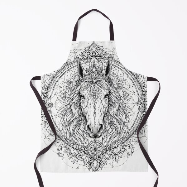Item preview, Royal Horse Mandala Art | Crowned Horse Sacred Geometry Illustration | Luxury Ornamental Line Art designed and sold by suryabumblee.