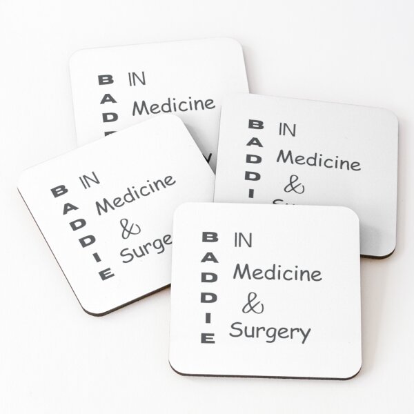 Item preview, Baddie in Medicine and Surgery Funny Medical Student Sticker designed and sold by OffScripted.