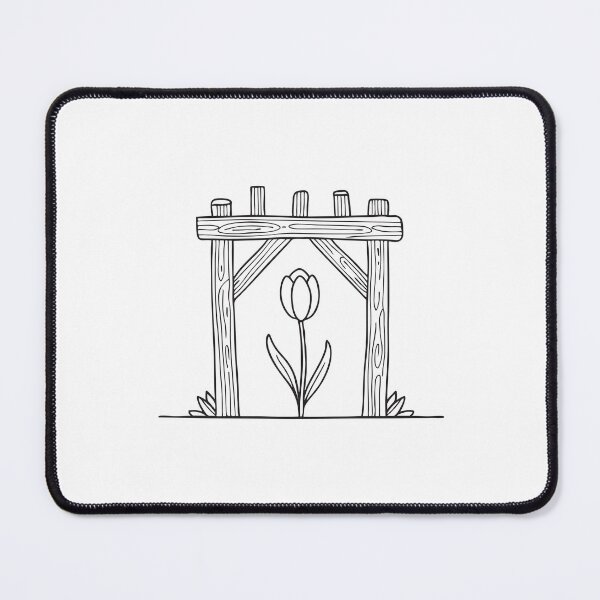 Item preview, Tulip Sprouting Under Wooden Trellis designed and sold by rasagamastore.