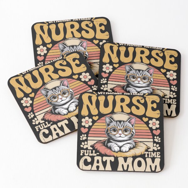 Item preview, Copy of Officially Retired Nurse Cat Mom, Funny Nursing Gift Classic T-Shirt  designed and sold by podlook.
