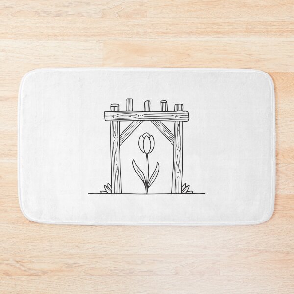 Item preview, Tulip Sprouting Under Wooden Trellis designed and sold by rasagamastore.