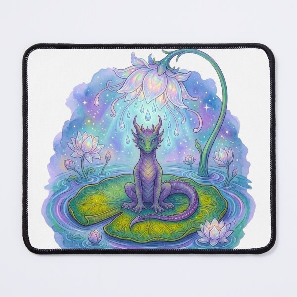 Item preview, Celestial Lotus Dragon Fantasy Art designed and sold by HoneyBreezeCo.