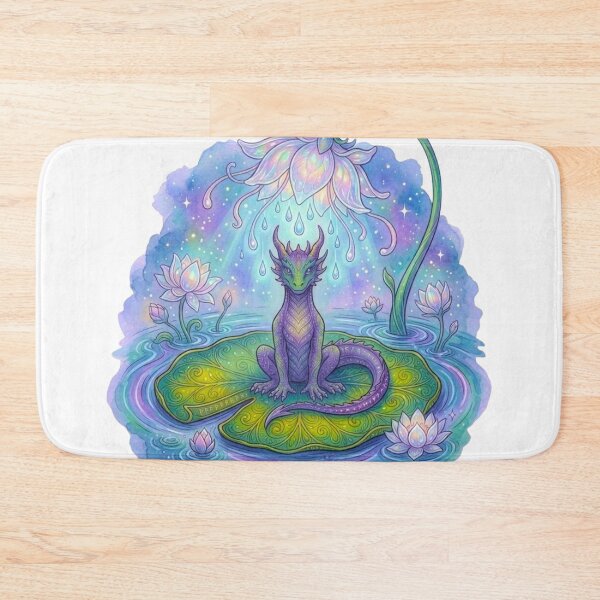Item preview, Celestial Lotus Dragon Fantasy Art designed and sold by HoneyBreezeCo.