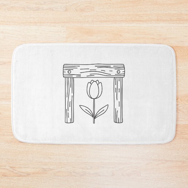 Item preview, Tulip Blooming Beneath Wooden Trellis Wall designed and sold by rasagamastore.
