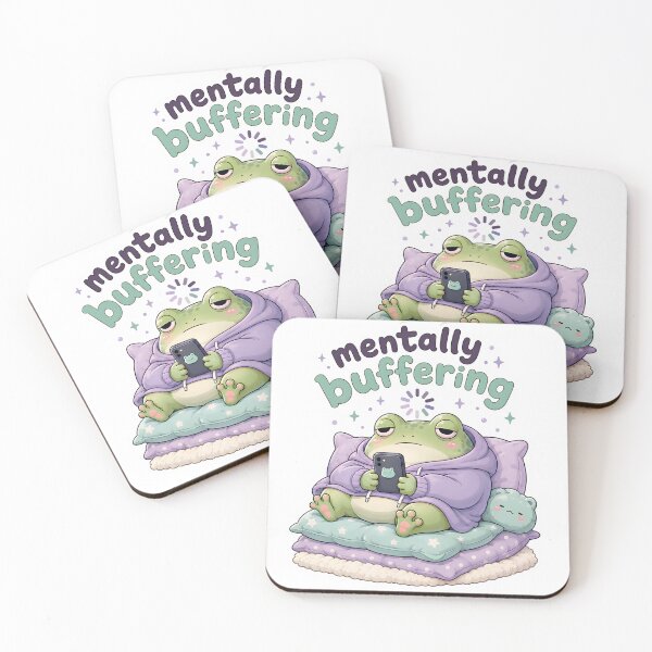 Item preview, Mentally Buffering Sleepy Frog Sticker designed and sold by SRY SHOP.