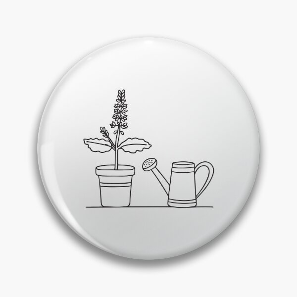 Item preview, Tulsi Plant Beside Watering Can designed and sold by rasagamastore.