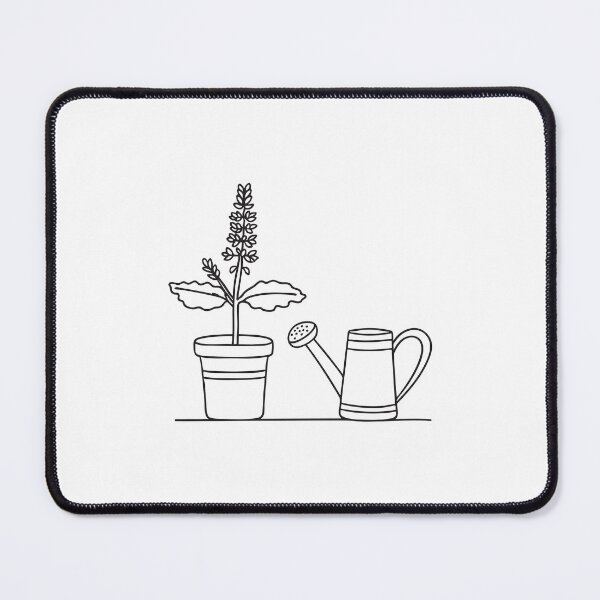 Item preview, Tulsi Plant Beside Watering Can designed and sold by rasagamastore.