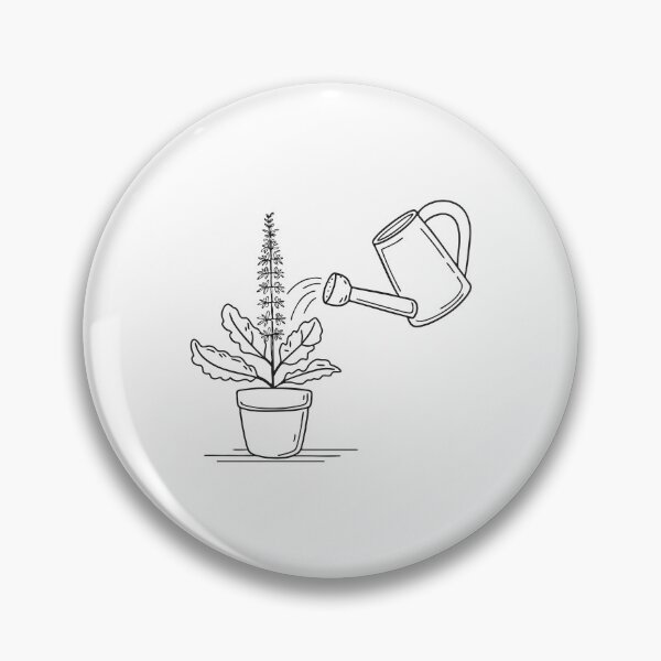 Item preview, Tulsi Plant Growing Near Watering Can designed and sold by rasagamastore.