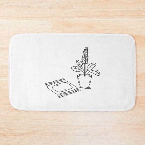 Item preview, Tulsi Plant Beside Woven Rug Mat designed and sold by rasagamastore.