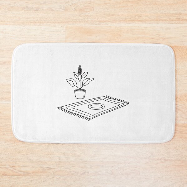 Item preview, Tulsi Plant Near Woven Rug Mat designed and sold by rasagamastore.