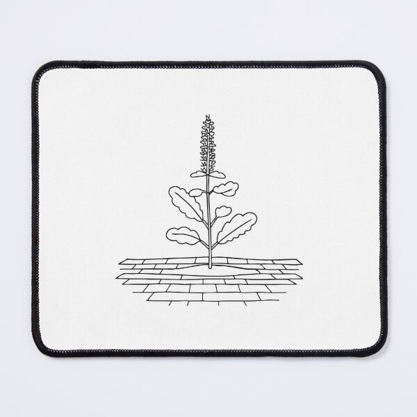 Item preview, Tulsi Plant Growing on Brick Floor designed and sold by rasagamastore.