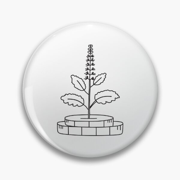 Item preview, Tulsi Plant on Raised Brick Platform designed and sold by rasagamastore.