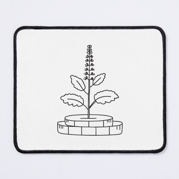 Item preview, Tulsi Plant on Raised Brick Platform designed and sold by rasagamastore.