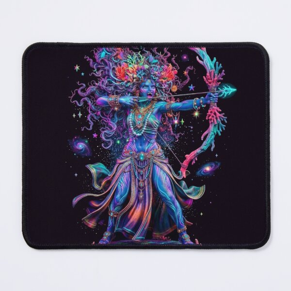 Item preview, Cosmic Archer Goddess Fantasy Neon Warrior designed and sold by ChaEmm_Studio.