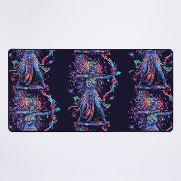 Item preview, Cosmic Archer Goddess Fantasy Neon Warrior designed and sold by ChaEmm_Studio.
