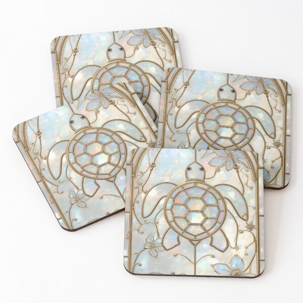 Item preview, Golden Floral Stained Glass Turtle Coquette designed and sold by BriSher.