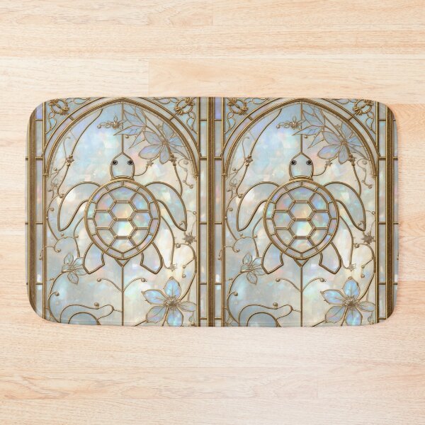 Item preview, Golden Floral Stained Glass Turtle Coquette designed and sold by BriSher.