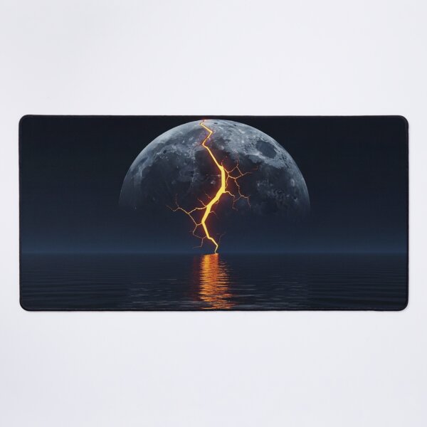 Item preview, The Shattered Moon - Molten Core Surrealism designed and sold by TheDenimArt.