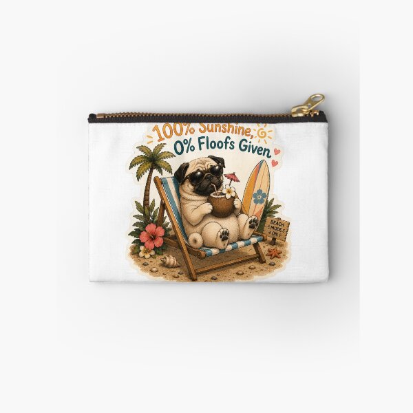 Item preview, 100% Sunshine 0% Floofs Given – Funny Summer Pug designed and sold by DailyStruggleCo.