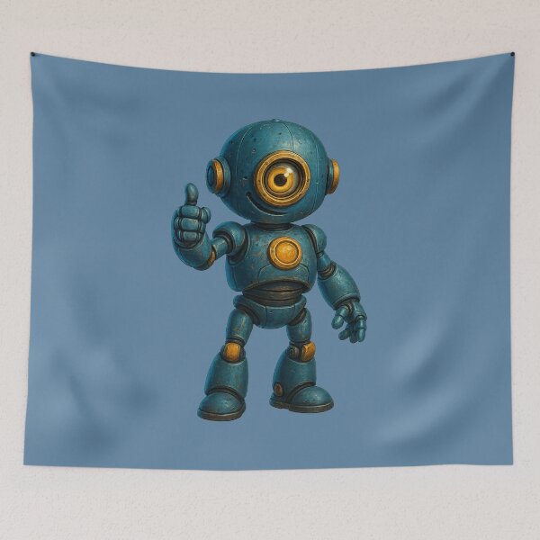 Item preview, Friendly Robot – Cute One-Eyed Robot Art designed and sold by Yomere.