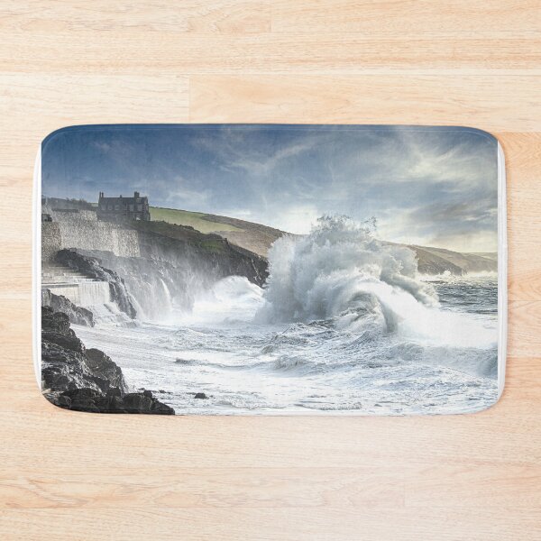 Item preview,  Porthleven Harbour storm designed and sold by kathleenjean.