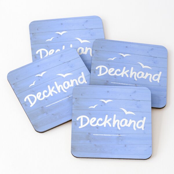 Item preview, Deckhand Nautical Yacht Crew Blue Decking Design designed and sold by CreativeBridge.