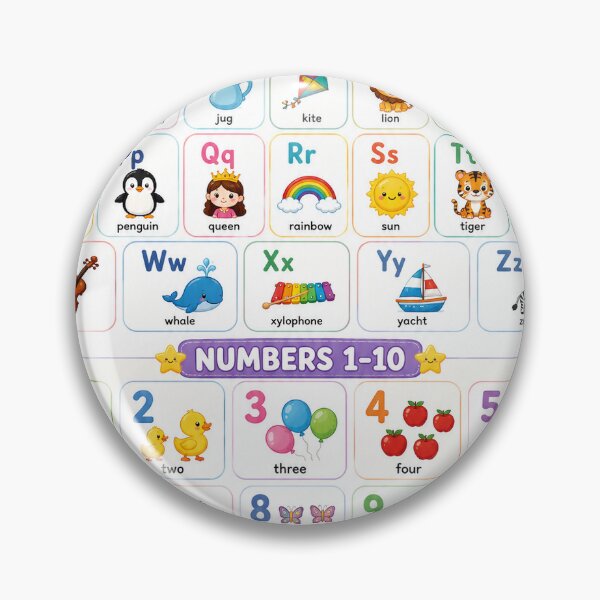 Item preview, Colorful Preschool Alphabet Numbers Shapes Chart designed and sold by IsangLahiRav357.