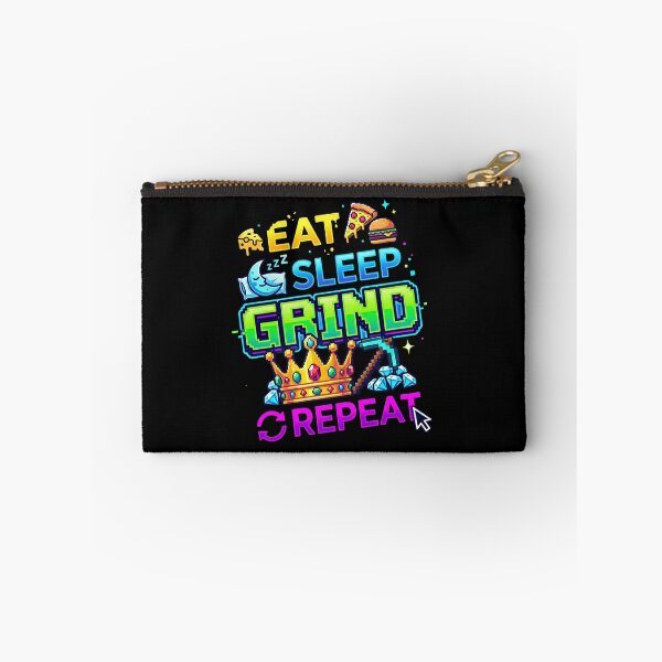 Item preview, Eat Sleep Grind Repeat – The Ultimate Pixel Loot Tee designed and sold by Zack's Digital Threads.