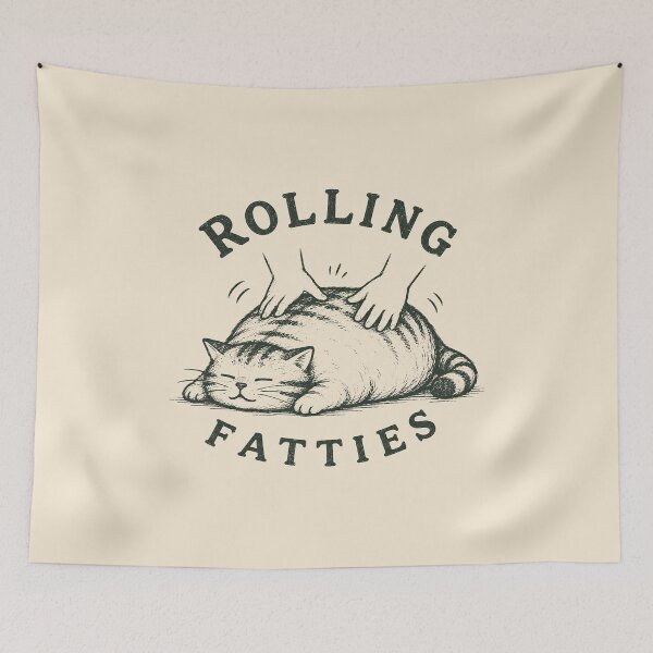 Item preview, Rolling Fatties Funny Cat  designed and sold by zoes-ink.