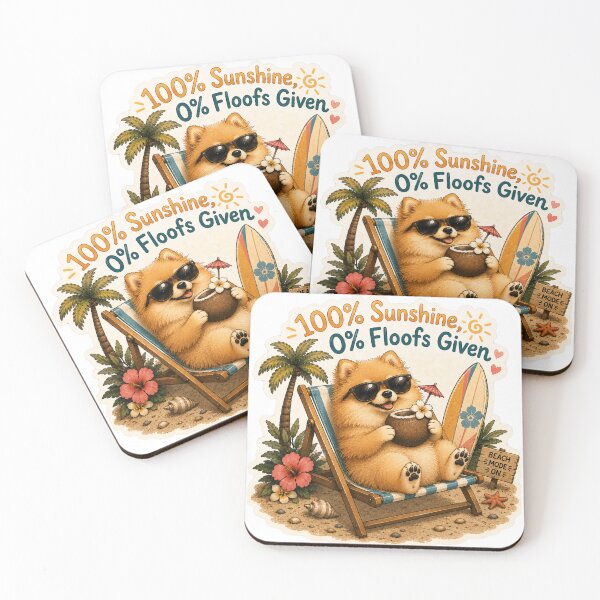 Item preview, 100% Sunshine 0% Floofs Given – Funny Summer Pomeranian designed and sold by DailyStruggleCo.