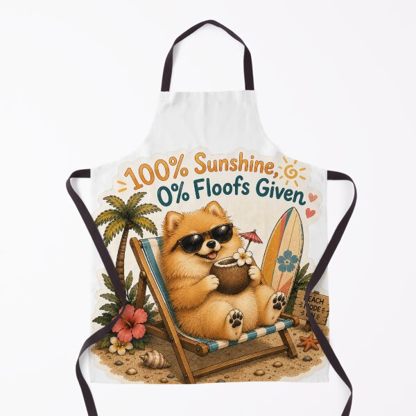 Item preview, 100% Sunshine 0% Floofs Given – Funny Summer Pomeranian designed and sold by DailyStruggleCo.