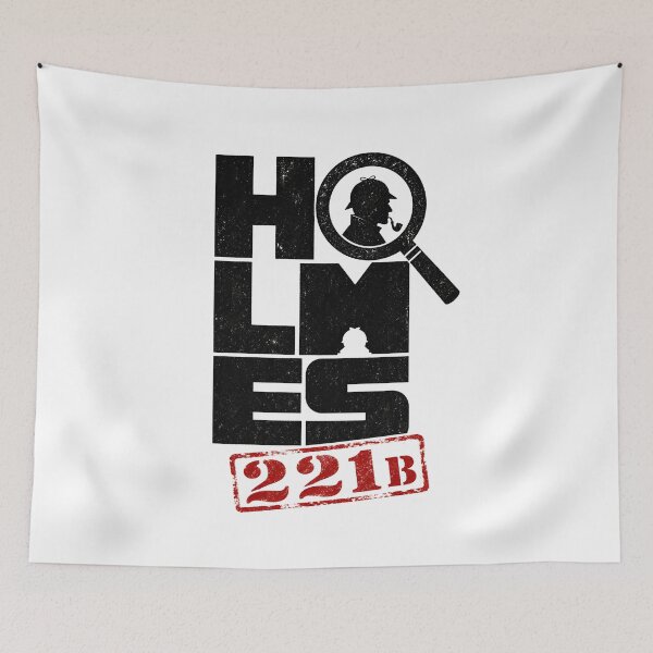 Item preview, Holmes 221B Magnifying Glass Typographic Sherlock Holmes Graphic designed and sold by Fenay Designs.