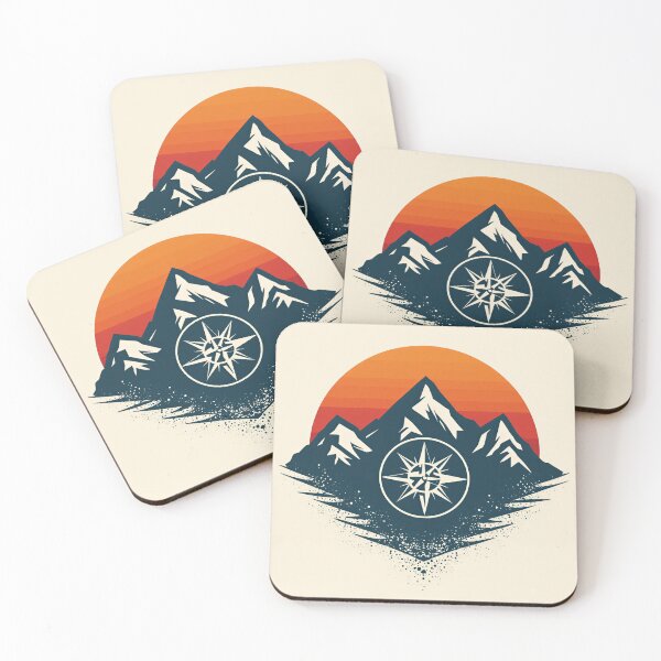 Item preview, Retro Mountain Compass Adventure Design designed and sold by Evergreen Horizon Works.