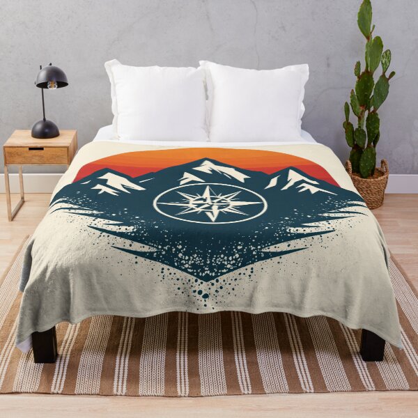 Item preview, Retro Mountain Compass Adventure Design designed and sold by Evergreen Horizon Works.