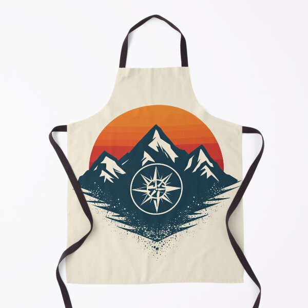 Item preview, Retro Mountain Compass Adventure Design designed and sold by Evergreen Horizon Works.