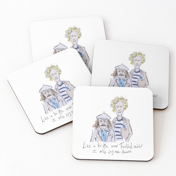 Item preview, 1960s folk duo designed and sold by Inky Fingers Illustrations.