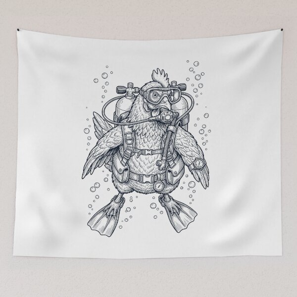 Item preview, Chicken Scuba Diving Diver Animal Lover designed and sold by TerryConnells.