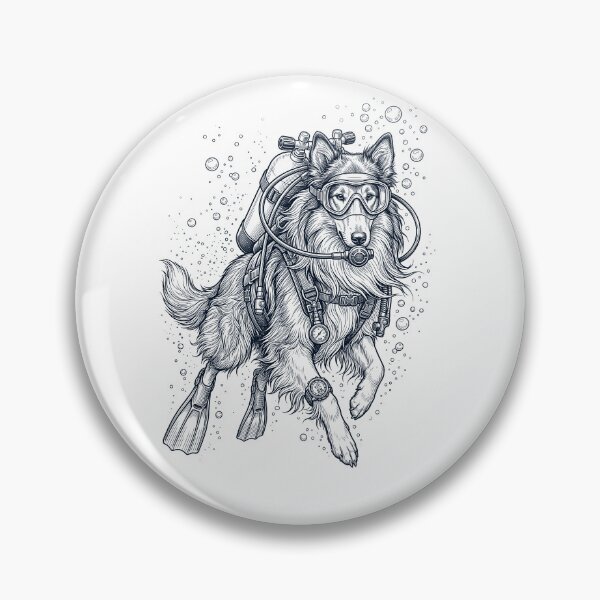 Item preview, Collie Scuba Diving Diver Dog Owner designed and sold by TerryConnells.
