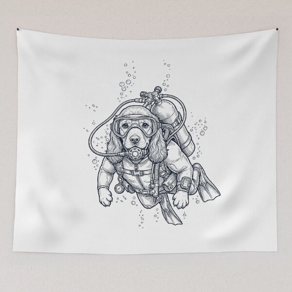 Item preview, Cocker Spaniel Scuba Diving Diver Dog Owner designed and sold by TerryConnells.