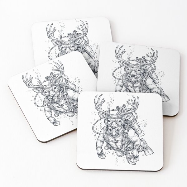Item preview, Deer Scuba Diving Diver Animal Lover designed and sold by TerryConnells.