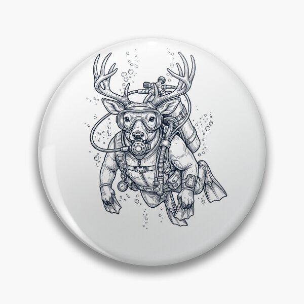 Item preview, Deer Scuba Diving Diver Animal Lover designed and sold by TerryConnells.