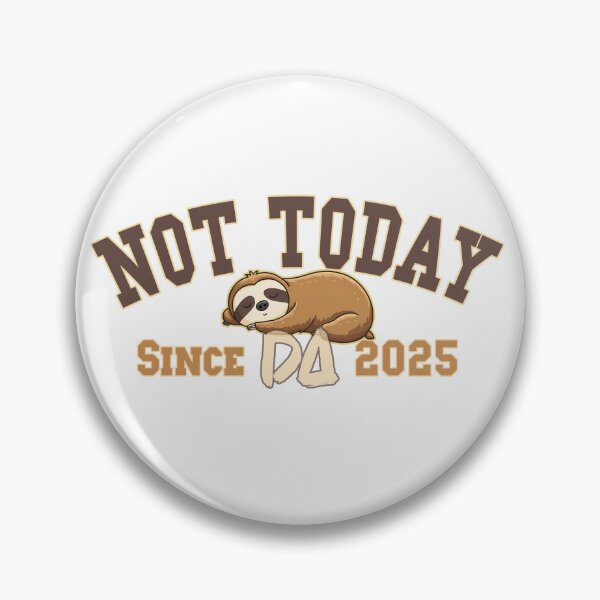 Item preview, Vintage Varsity Not Today Since 2025 Cute Sleeping Sloth Retro Streetwear Graphic designed and sold by DesignArtist.ia.