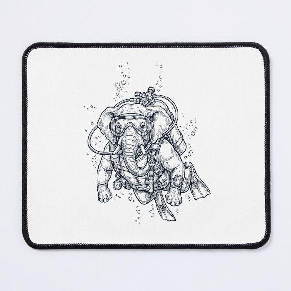 Item preview, Elephant Scuba Diving Diver Animal Lover designed and sold by TerryConnells.