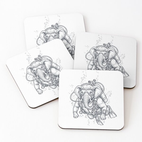 Item preview, Elephant Scuba Diving Diver Animal Lover designed and sold by TerryConnells.