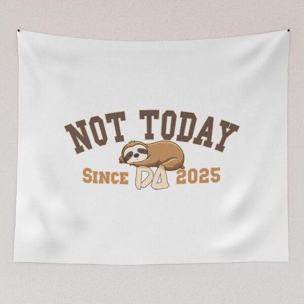 Item preview, Vintage Varsity Not Today Since 2025 Cute Sleeping Sloth Retro Streetwear Graphic designed and sold by DesignArtist.ia.