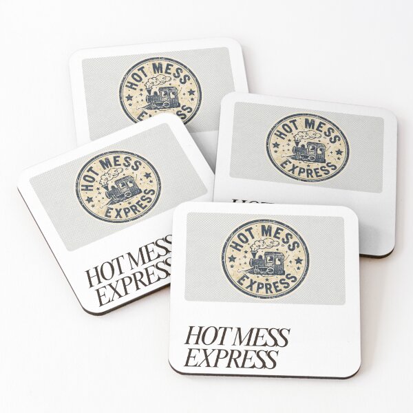 Item preview, Hot Mess Express - Funny Vintage Badge for Chaotic People & Humor Lovers designed and sold by RedRubyBubble.