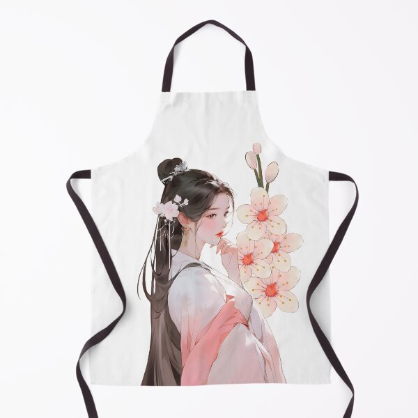 Item preview, Elegant Hanfu Girl – Romantic Pink Sakura Blossom Digital Art designed and sold by DoodleIntricate.